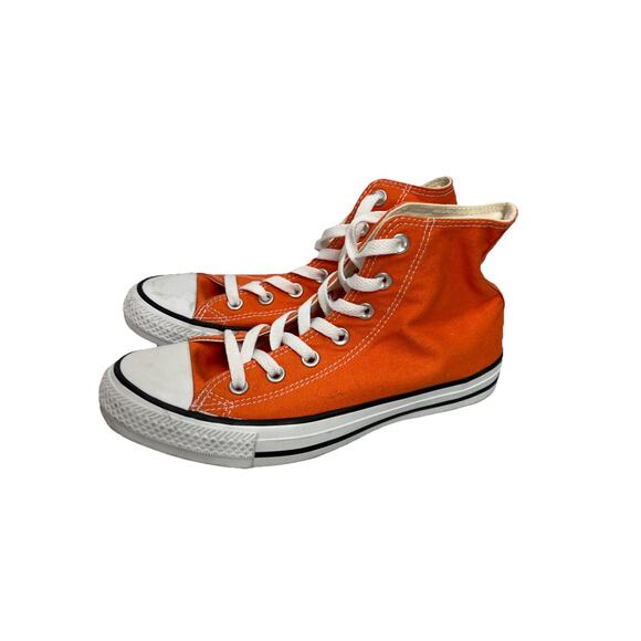 Converse Chuck Taylor All Star Womens Orange Size 8 High Top Shoes - Picture 1 of 9